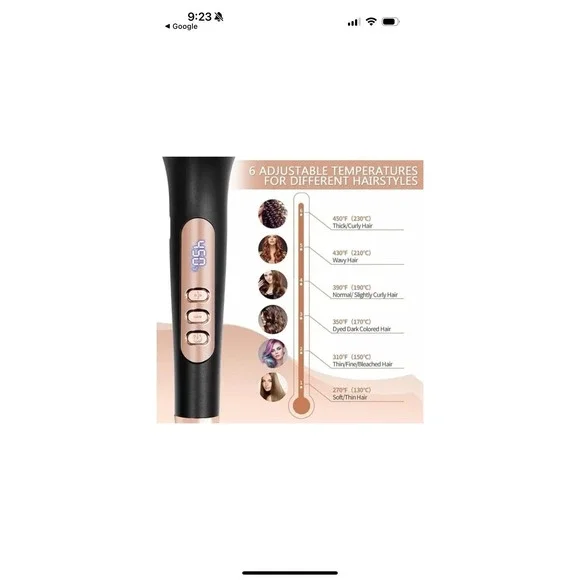 Nicebay Hair Straightener Brush Negative Ion Hair - Black/Yellow Tested - Picture 5 of 7